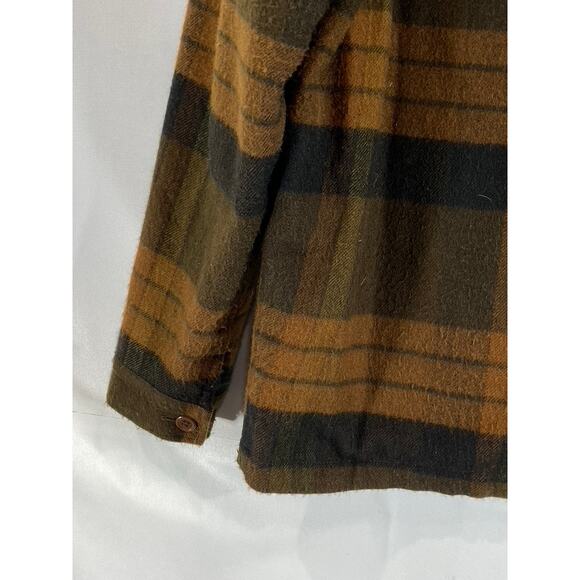 VOLCOM Men's Brown Plaid Workwear Wool-Blend Button-Up Jacket SZ M - Picture 9 of 12